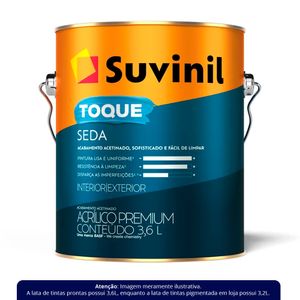 Tinta Acrílica Acetinada Toque de Seda 3,6L e 18L - Interno e Externo - Suvinil