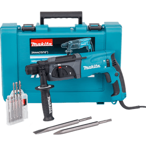 Martelete HR2470X21 110V 800W Ponteiro + Talhadeira + 5 Brocas + Maleta - Makita